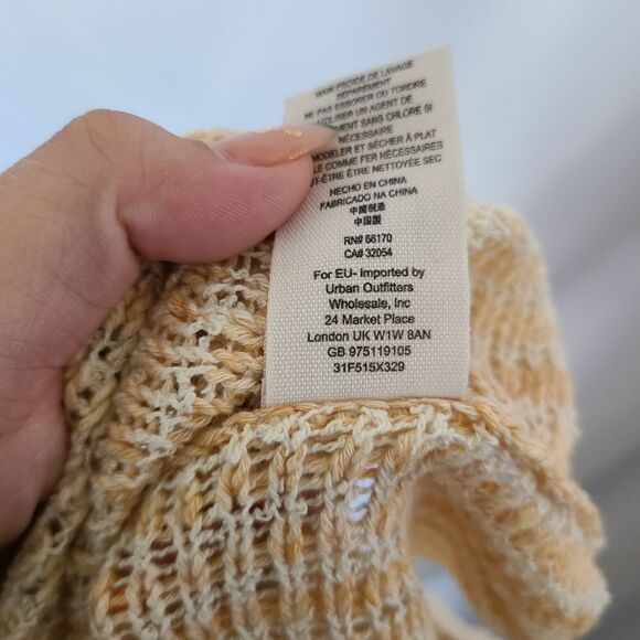 Free People Open Knit Crocheted Tunic Top‎ Size small - Picture 5 of 5